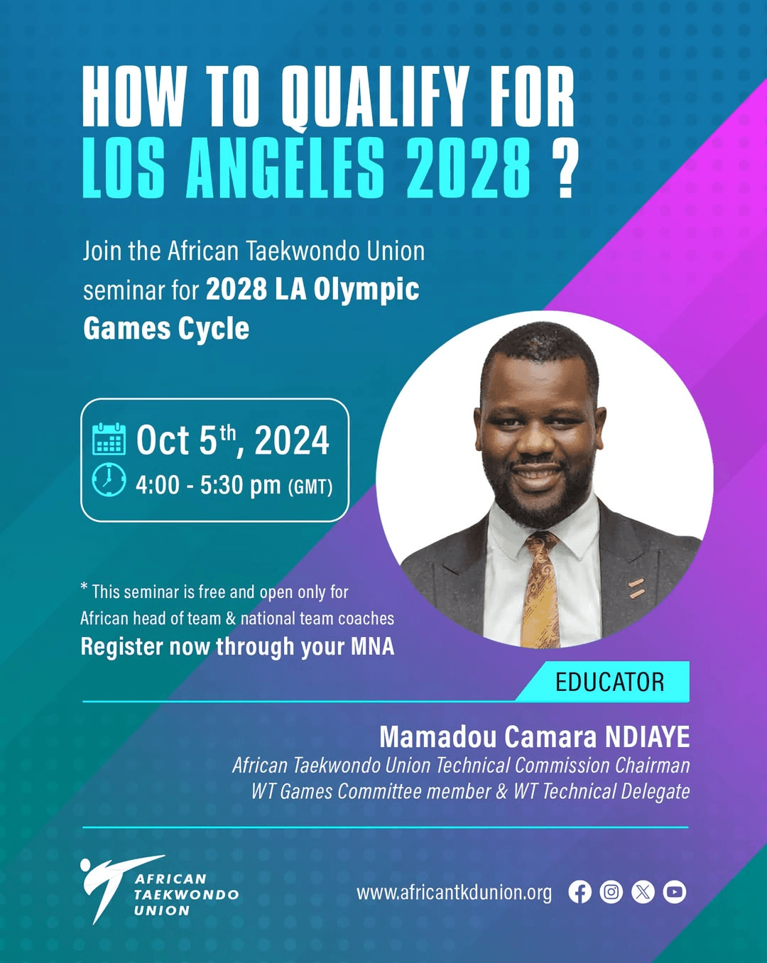 African Taekwondo Union Seminar on 2028 Los Angeles Olympic Games cycle